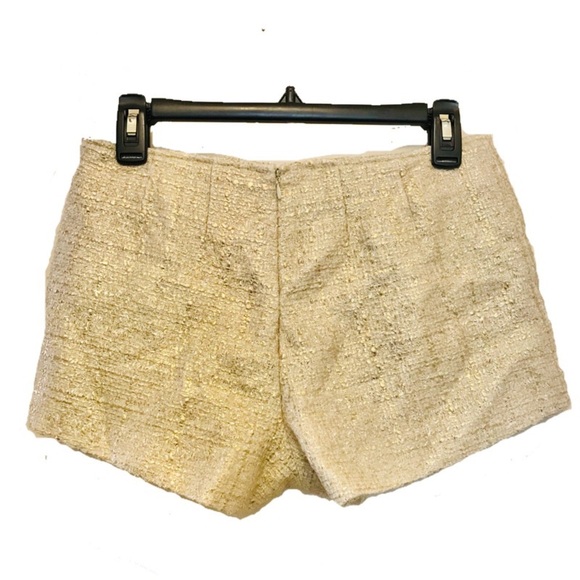 Forever 21 Cream / Gold Tweed Dress Shorts - Picture 2 of 4